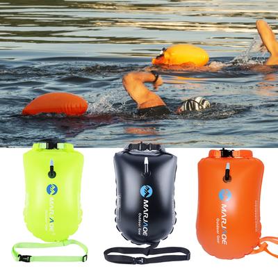 Bouée de Natation de Sécurité 20L en PVC Gonflable Sac de Flottaison pour Rafting avec Ceinture Flottabilité 12KG Léger pour Bateaux Kayak