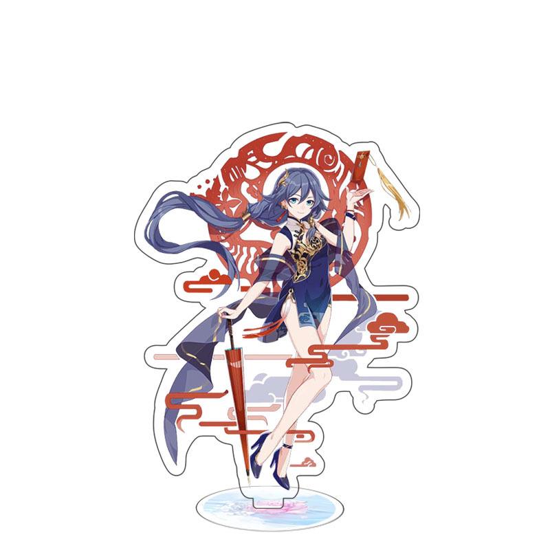 Game Anime Honkai Impact 3 Yae Sakura Teresa Mei Model Acrylic Figure Stand Painted Desk Decor Ornament Gift 15cm