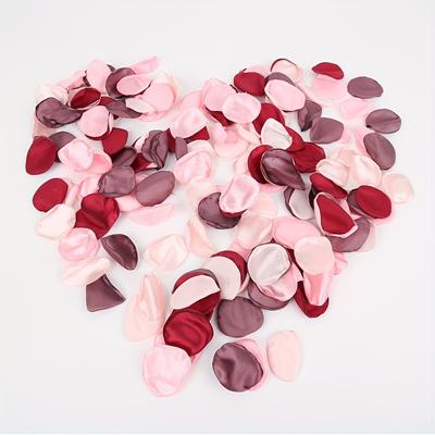 200 Pcs Artificial Rose Petals Mixed Colors Flower Petals for Wedding Aisle Dinner Table Centerpiece Party Confetti Bridal Shower Romantic Night Decor