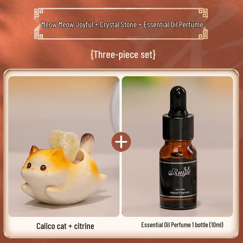 Милый Котик на Качелях Хрустальное Украшение