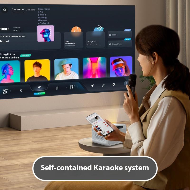 A11 Projector Electric Focus 1080p Home Office Bedroom Wall Projection Home Small Cinema 4k Projector