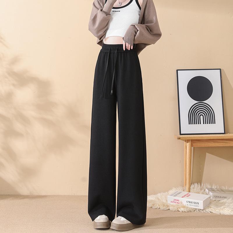 

Skin-Friendly Wool & Acetate Wide-Leg Trousers for Women – Loose Fit, Comfortable, Versatile for Spring/Autumn L 110-120 Jin