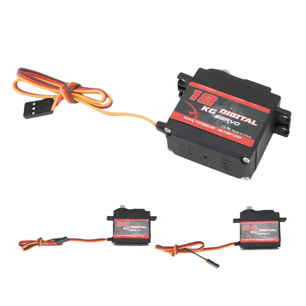 Digital Servo with Wire Metal Gear High Torsion Servo Motor for RC Car Truck Crawler Boat Robot 180 
