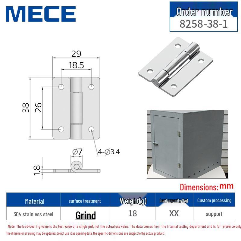 Thickened Stainless Steel Small Hinge for Folding Cabinet, Window, or Wooden Box with Lotus Leaf Design.