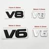 3D Kovové Logo V6 V8 Znak Motoru Auta Odznak Samolepky Dekorativní Samolepky Pro Toyota BMW Benz Honda Mazda Autopříslušenství