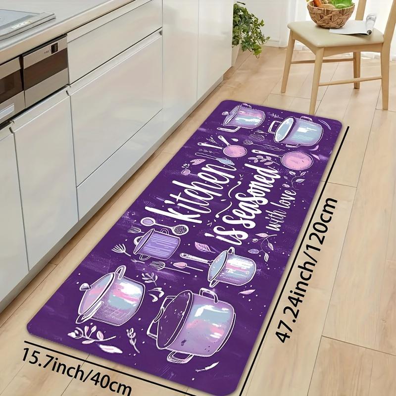1Pcs Anti Fatigue Kitchen Rugs, OneHouse Coffee Print Waterproof Non-Slip Thick Cushioned Kitchen Mat Heavy Duty Comfort Standing Mat for Kitchen