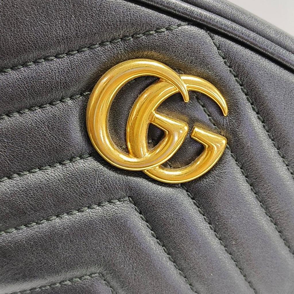[Gebraucht] Gucci gesteppte Leder GG Marmont Matelassé Gürteltasche 38/95 'Schwarz' - Gut #1TOV7IS
