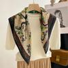 New Cotton Shawl Design Wild Floral Print Silk Square Women Neck Scarves Wrap Headkerchief Beach Hair Band Women's Bandana