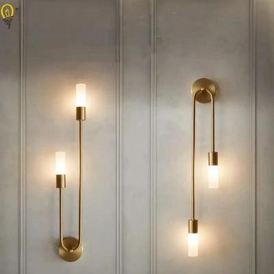 1 Pieza Lámpara de Pared Nórdica de Lujo Sala de Estar Moderna Minimalista LED Negro Dorado Creativa Pared de Fondo de TV Pasillo Dormitorio Lámpara de Noche