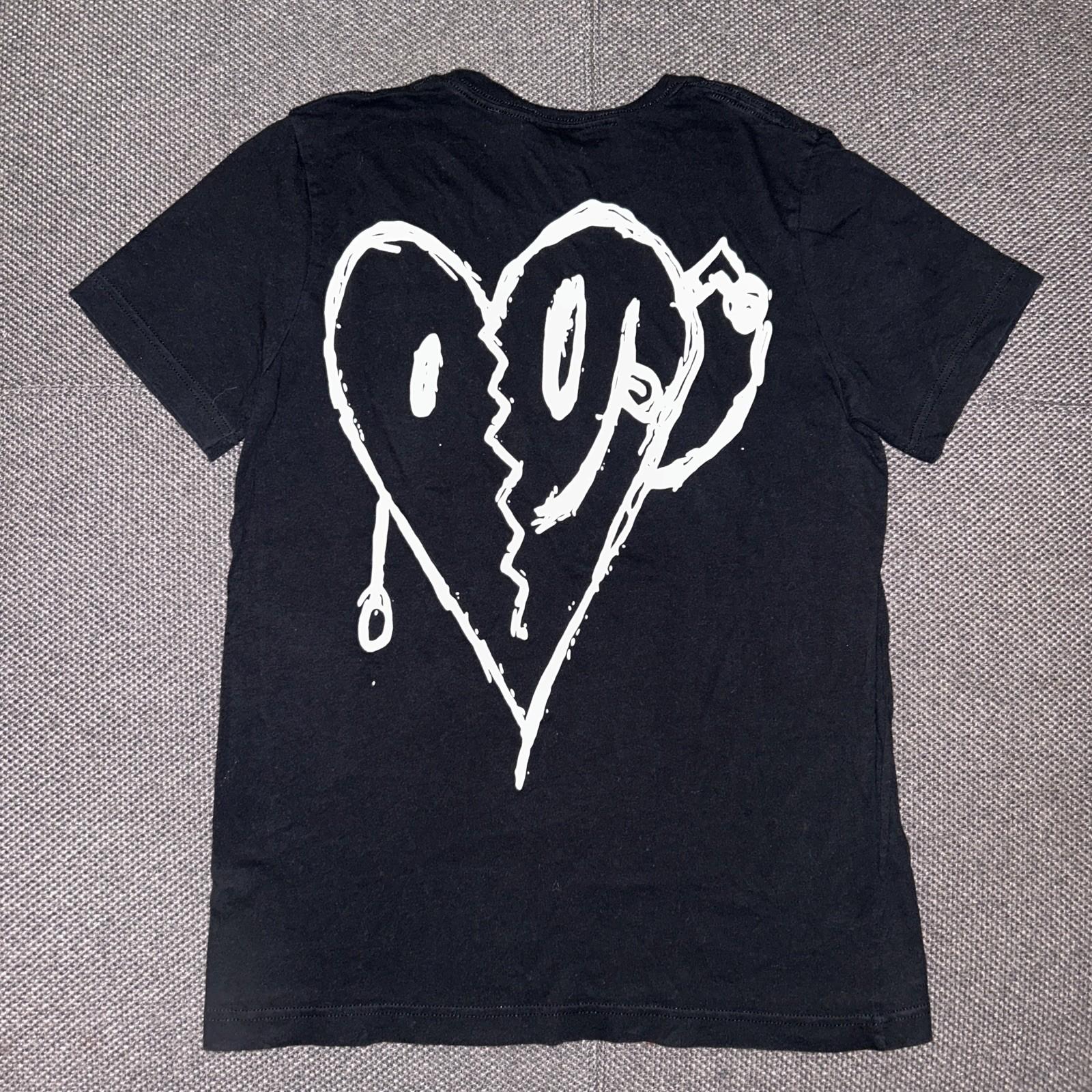 XXXTENTACION Bad Broken Heart Black Short Sleeve Goth Grunge T Shirt Mens Medium Unisex T-Shirt S