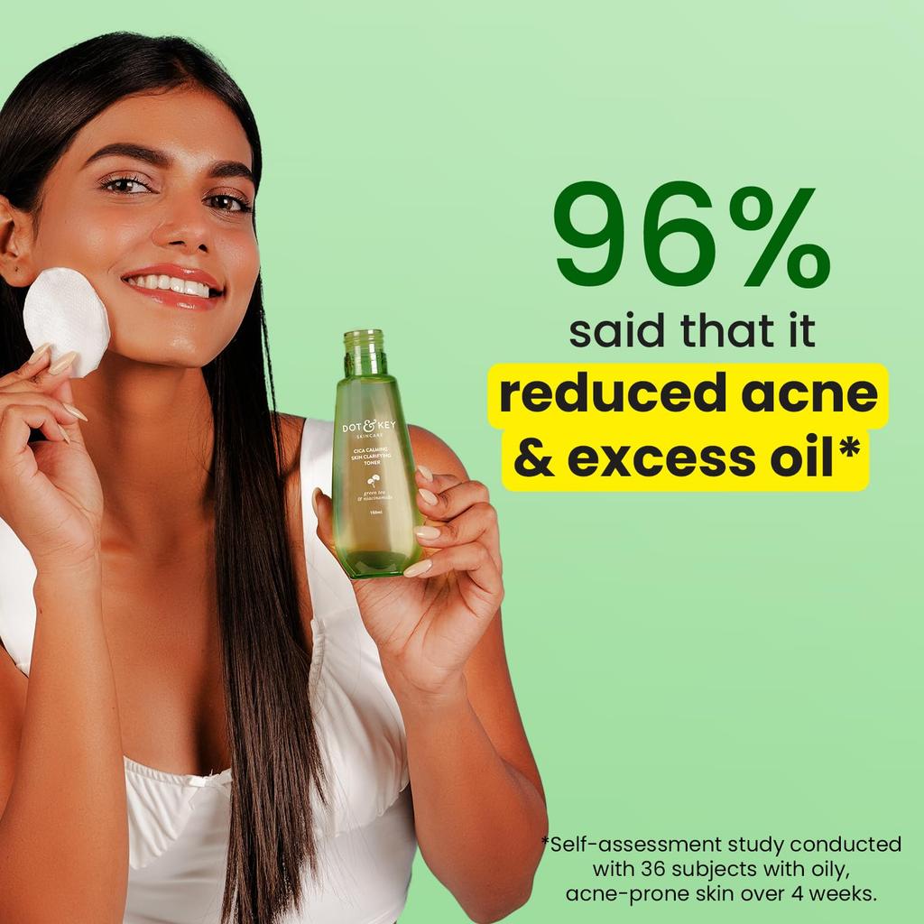 Dot & Key Cica Calming Skin Clarifying Toner 150ml Pack for Acne Prone Oily Sensitive Skin