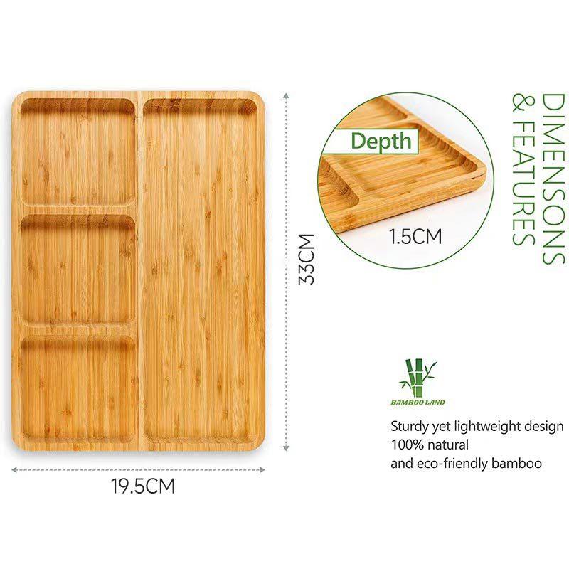 

Bamboo Tray Stand Indoor Plate Nursery Plant Holders Garden Saucers Storage Desktop Bonsai Decoration