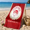 Olympiacos Fc: Serviette de plage Fierté Rouge et Noire, Séchage Rapide, Facile d'Entretien, Convient aux Vacances Fitness et Plage, Essentiel Sportif