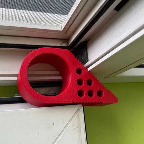 3D Printed Window Door Stopper Heavy Duty No-Tool Installation Multi-Functional Sliding Glass Windows Balcony Doors Anti-Slam Wedge