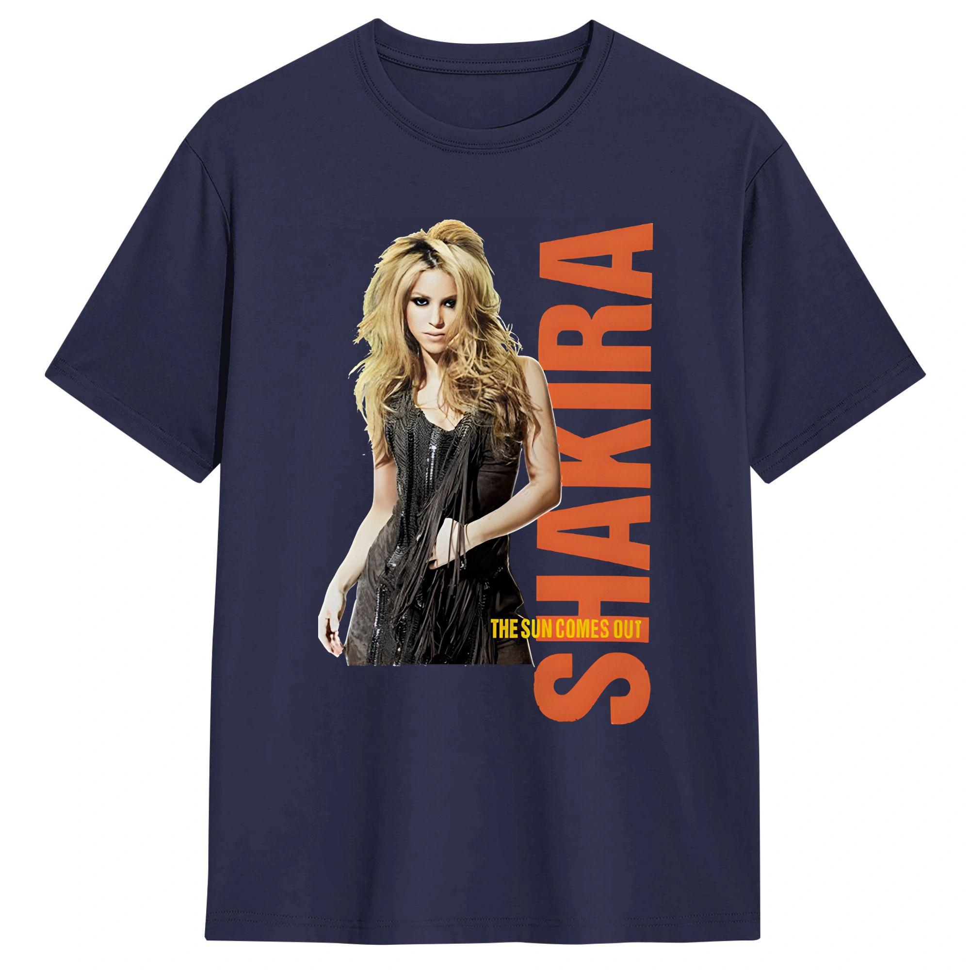 

Unisexs TShirt Shakiras The Sun Comes Out TShirts Hipster Beach Tees Awesome Cotton Clothing Gift Idea 4XL