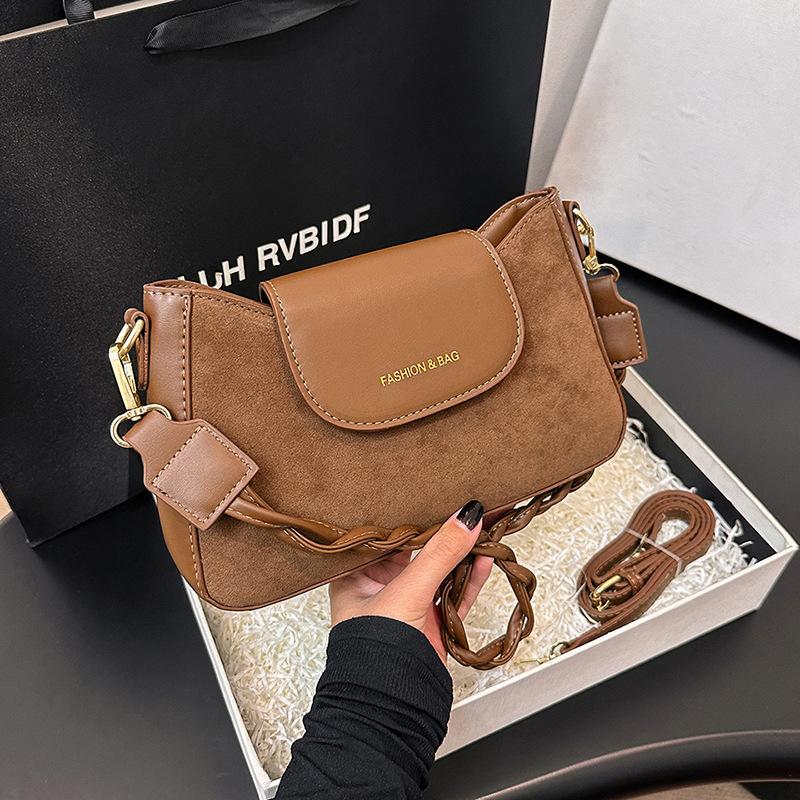 

Handbag Shoulder Womens Bag Crossbody Bag Pu Large Capacity Portable Fashion коричневий