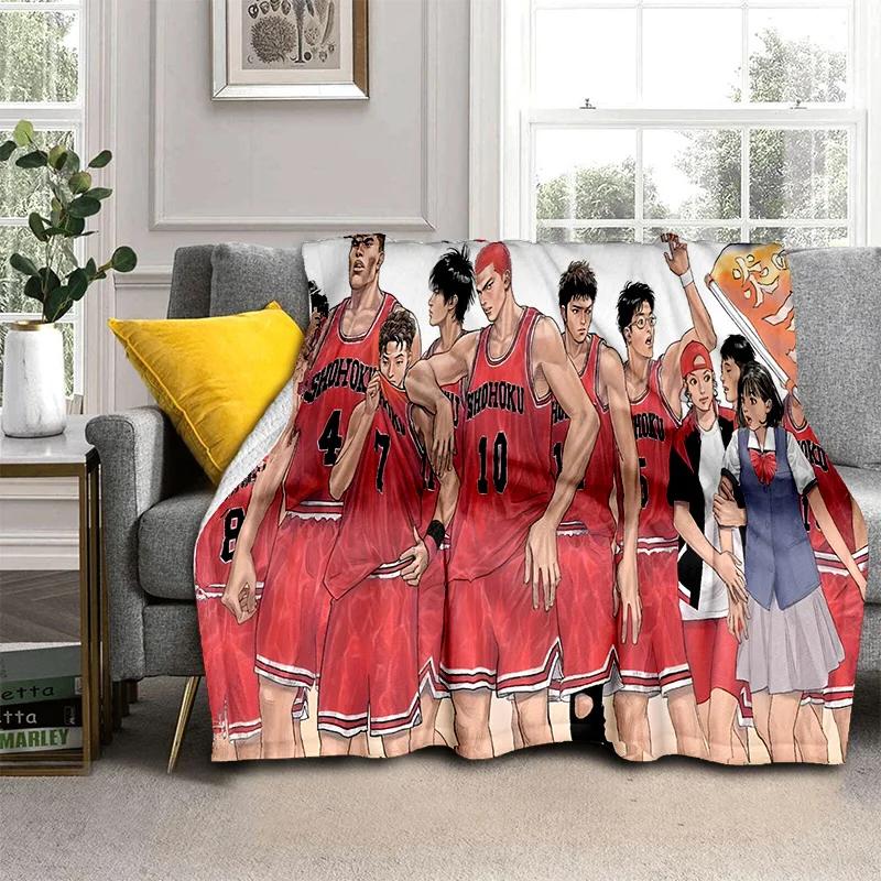 Basketball Anime Slam Dunk Cartoon Blanket,Soft Throw Blanket for Home Bedroom Bed Sofa Picnic Travel Office Cover Blanket Kids