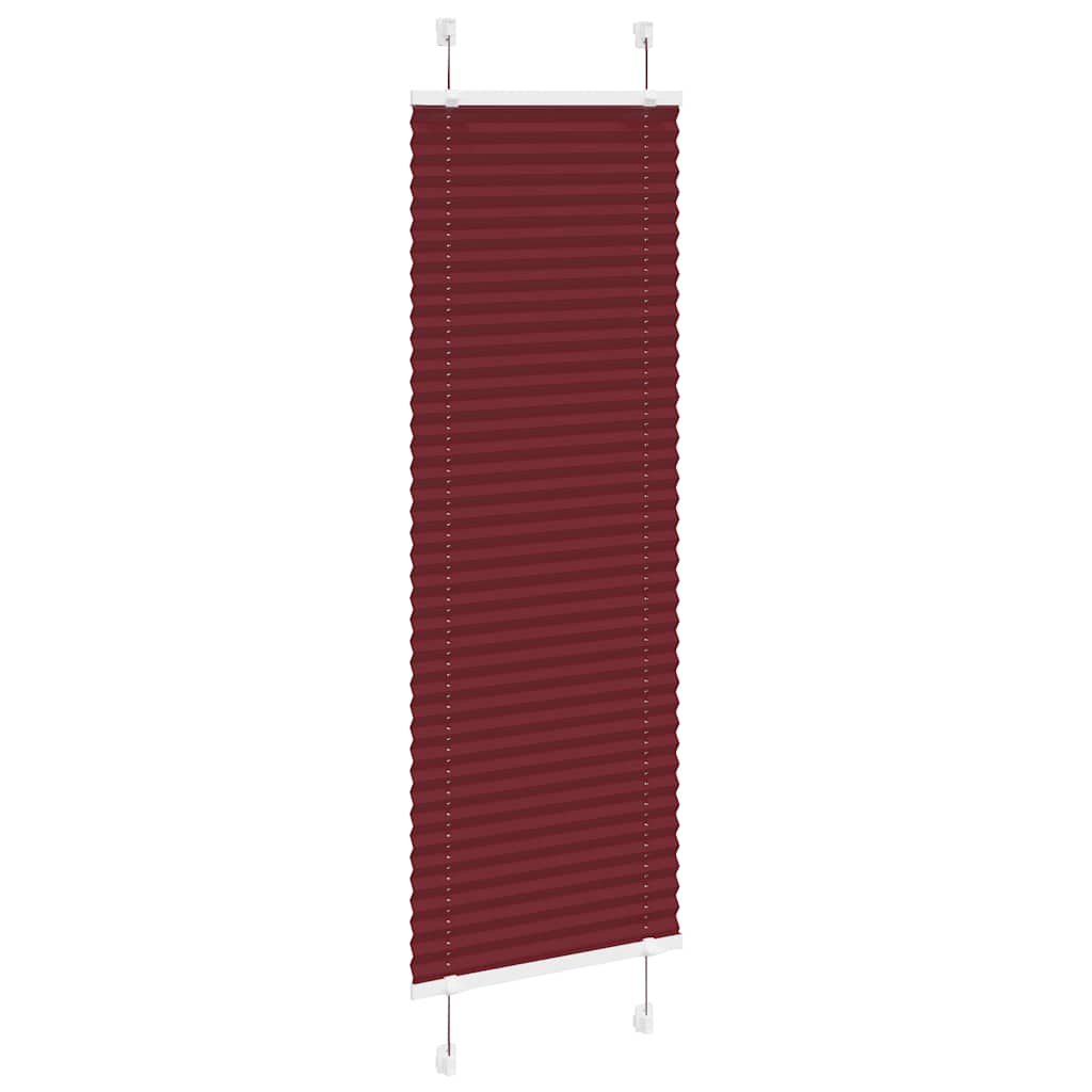 Burgundy Red Pleated Blind 40X150 Cm Fabric Width