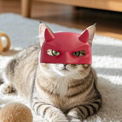 Bat Cat Mask Bat Superhero Pet Mask Crime Fighter Cats Cosplay Mask for Costume Parties Halloween Festivals Dress-up Accessory