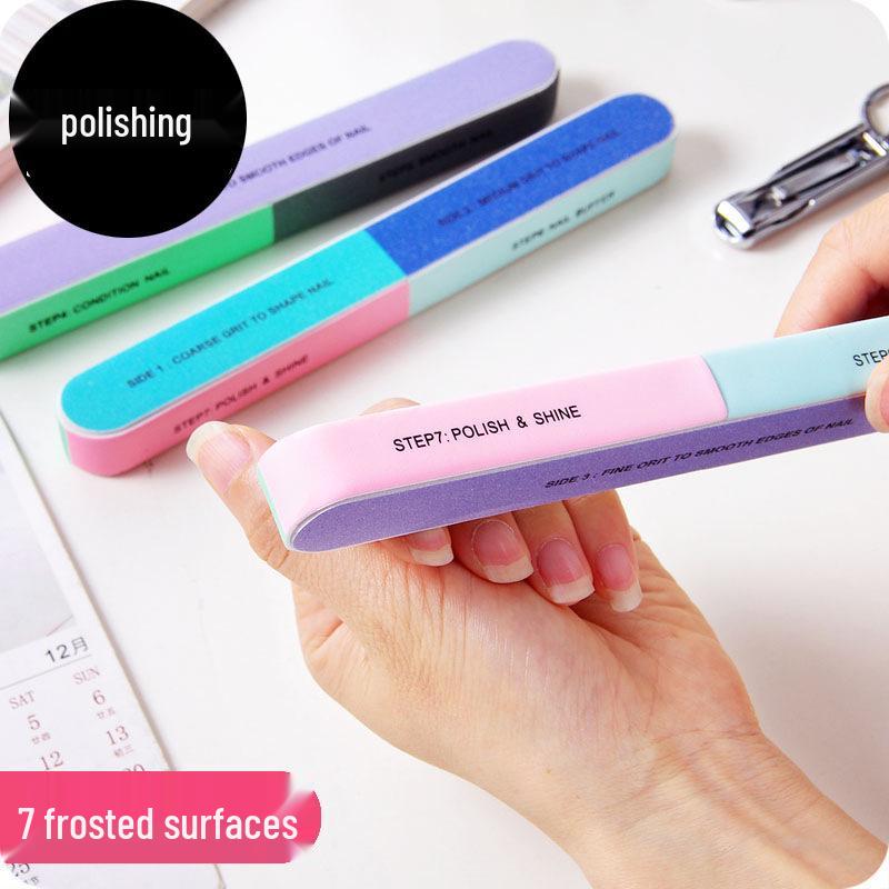 Rhombus Nail Sponge & Sanding File Strip - Polishing Tool for Nail Art Short: 14*2*1.6 cm
