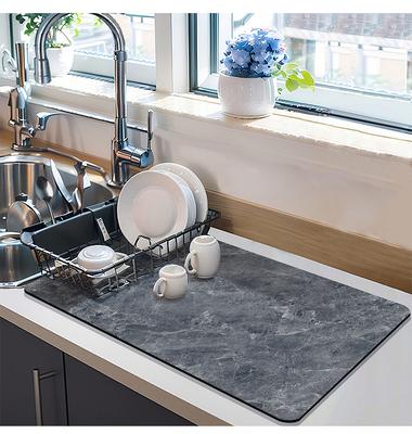 Kitchen Countertop Bar Diatomite Absorbent Anti-slip Mat Quick-drying Coffee Drain Mat; Dish Drying Mat Coaster Kitchen