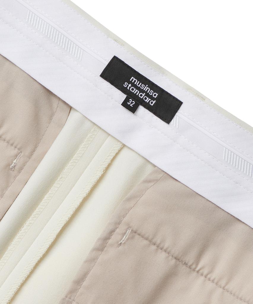 Musinsa Standard Super Wide Hidden Banding Slacks [Cream]