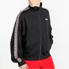 Fila Fusion Casual Loose Zip Stand Collar Sports Long Sleeve Knit Shirt Men Tops Black T11M919509F-BK