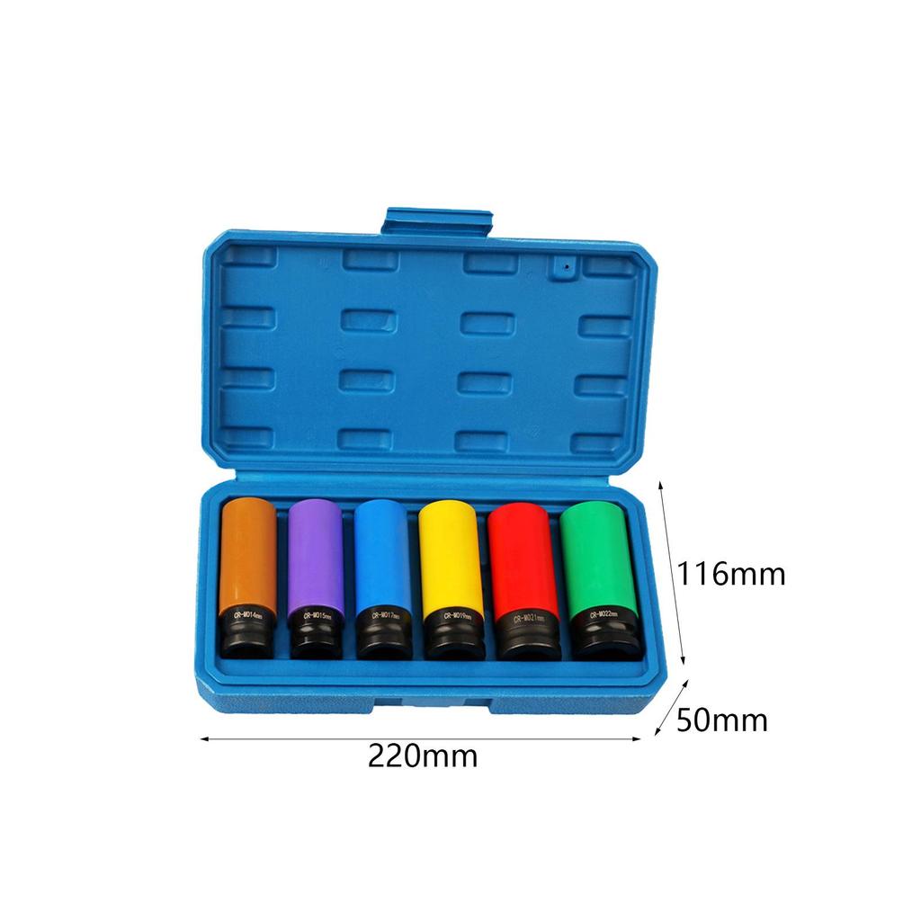 Wheel Socket Set Wheel Protector Impact Socket with Storage Case 1/2 inch Drive Thin Socket Set for Men Husband Dad durable