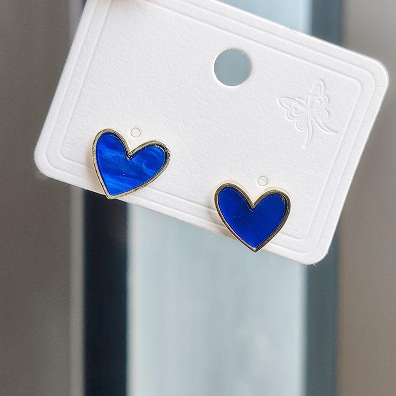 Batu Blue Love Earrings, Annual Tide, Korean Temperament Stud Earrings, Women'S Design Sense, Atmospheric Earrings
