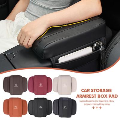 Car Armrest Box Pad Central Armrest Organization Cushion For Mercedes Benz AMG A C E S G Class W201 W210 W108 W204 W205 W203