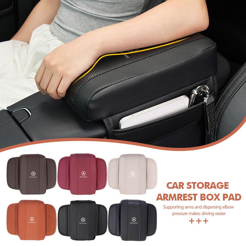 Car Armrest Box Pad Central Armrest Organization Cushion For Mercedes Benz AMG A C E S G Class W201 W210 W108 W204 W205 W203 HI1