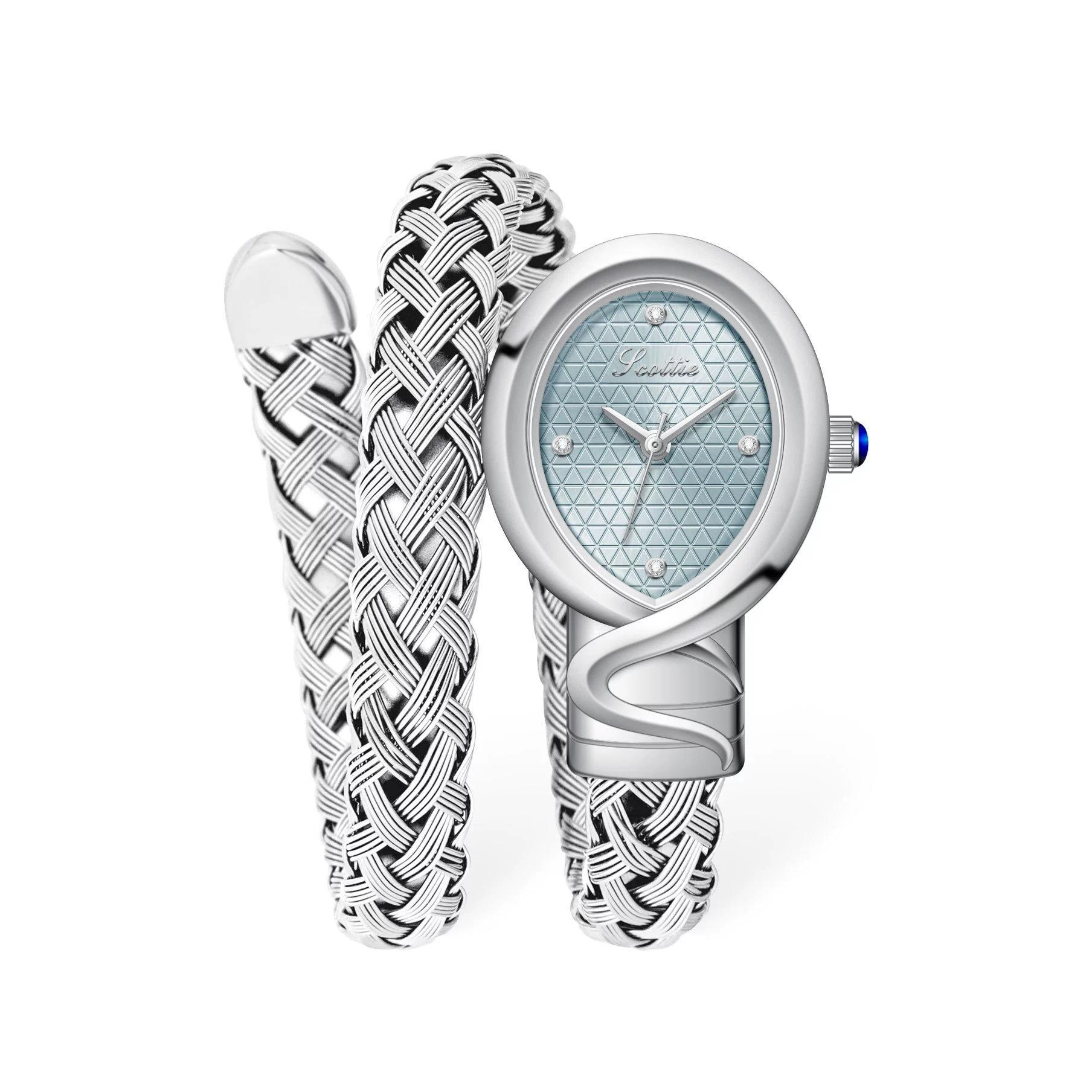 9790B Snakehead Watch Woven Twist Multi-Layer Watch Woman