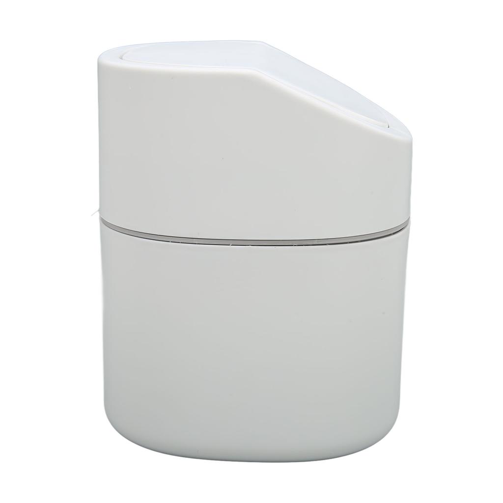 Desktop Garbage Can Button Flip Cover Reduce Odor Trash Debris Collector Can 2L Capacity