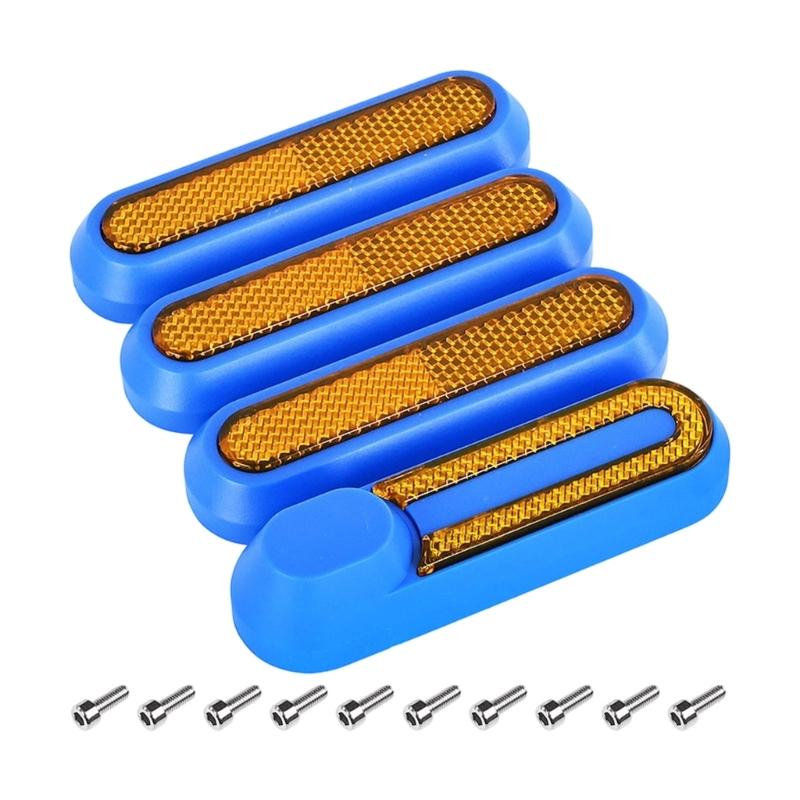 Electric Scooters Front Fork Decorative Cover Scooters Side Reflective Strap Sticker Safety Decoration Night Reflector