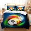 Venda quente conjunto de capa de cama com padrão de futebol conjunto de capa de cama de futebol esportes adolescentes tamanho único têxteis para casa microfibra conjuntos de capa de cama de luxo