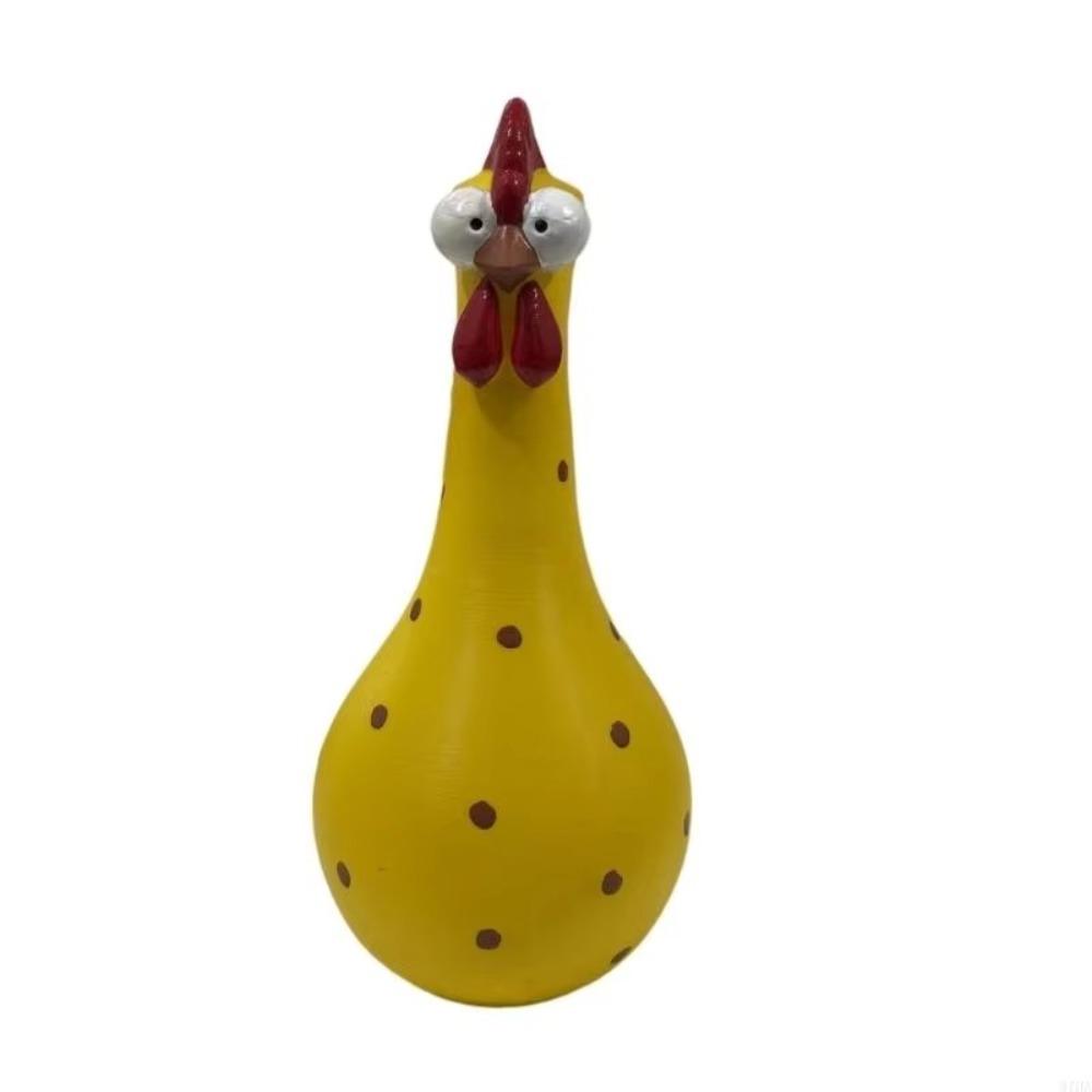 Colorful Dot Long Neck Chicken Vases Lifelike Flower Arrangement Vase  Living Room Decor