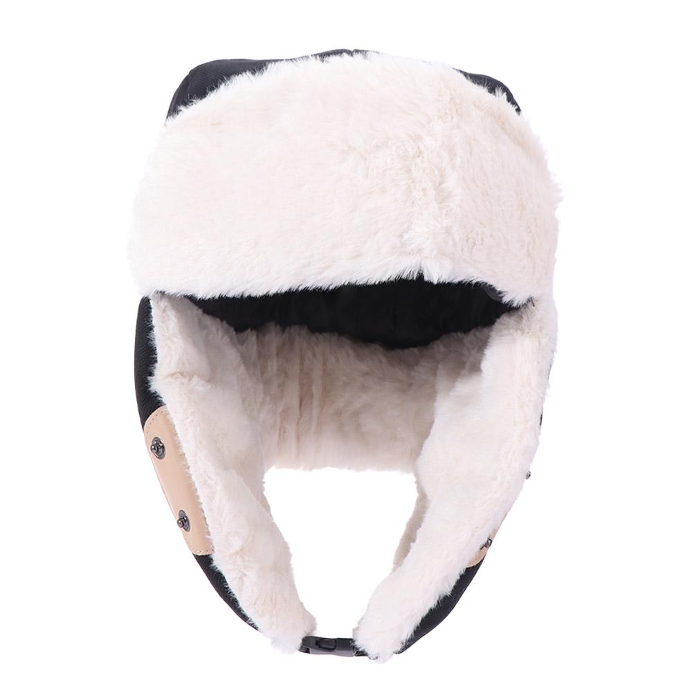 Solid Color Ear Protective Hat Windproof Women Plush Hat Cute Winter Pilot Hat  Autumn