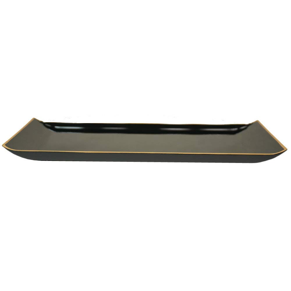 Sanmany Incense Tray, Small, Black (Gold Edge), 3601850200021