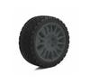 SHEAWA 110 RC Car Run-Flat Tires and Wheel Rims (4-Piece Set) - Compatible with Kyosho, Tamiya, and Other 110 Scale RC Cars (Gray)