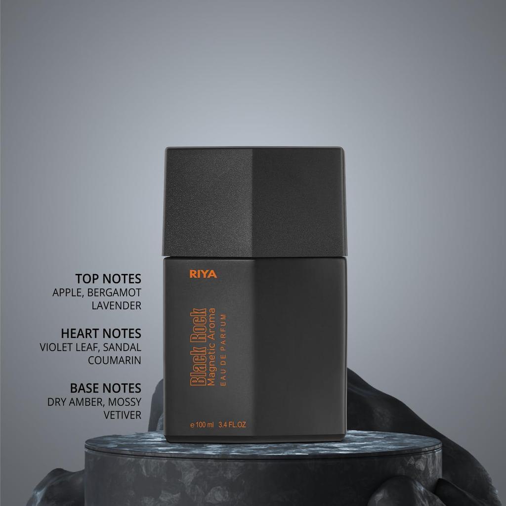 RIYA BLACK ROCK MAGNETISCHES AROMA | 100 ml Parfüm für Männer |