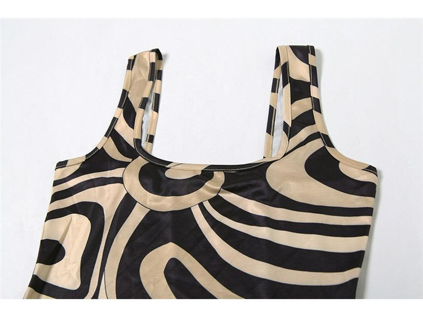 Q298DS Women's Spaghetti Strap Sexy Print Dress