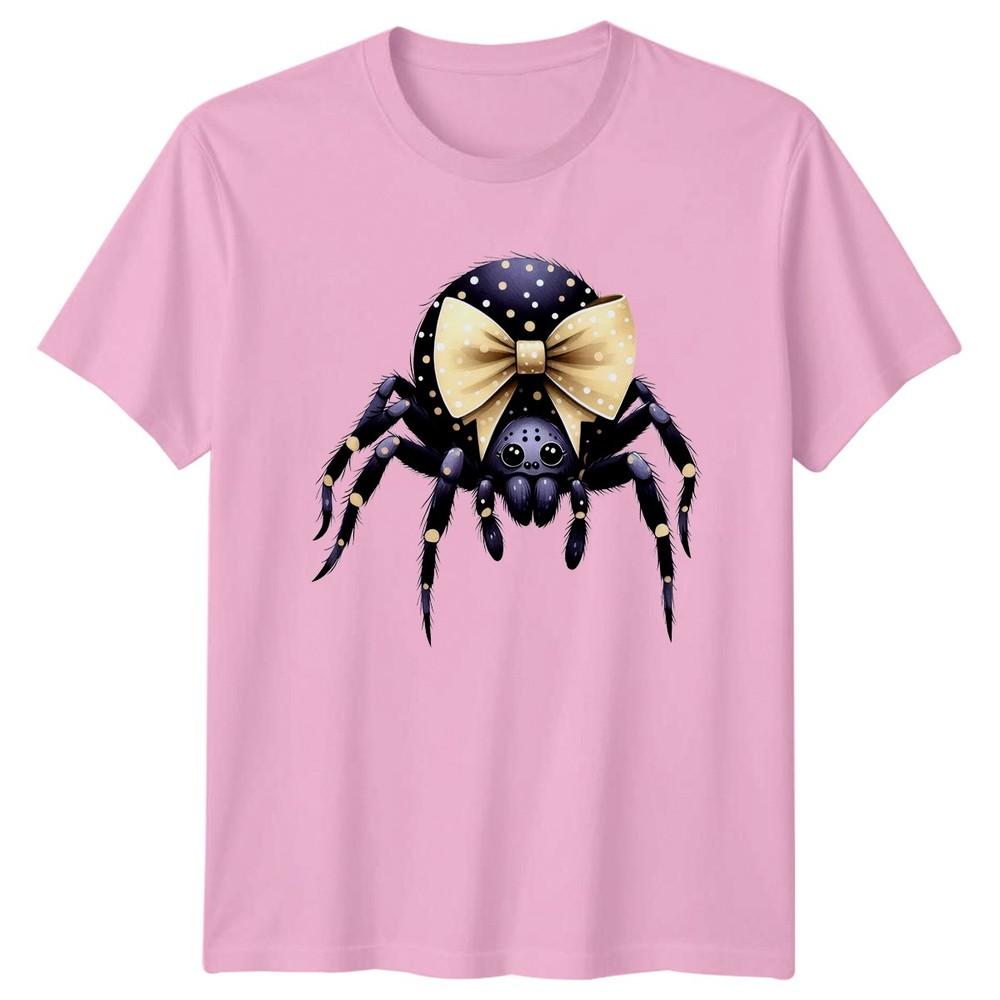 Cute Coquette Spider Bow Unisexs TShirt Spooky Season Halloween Gift For Her