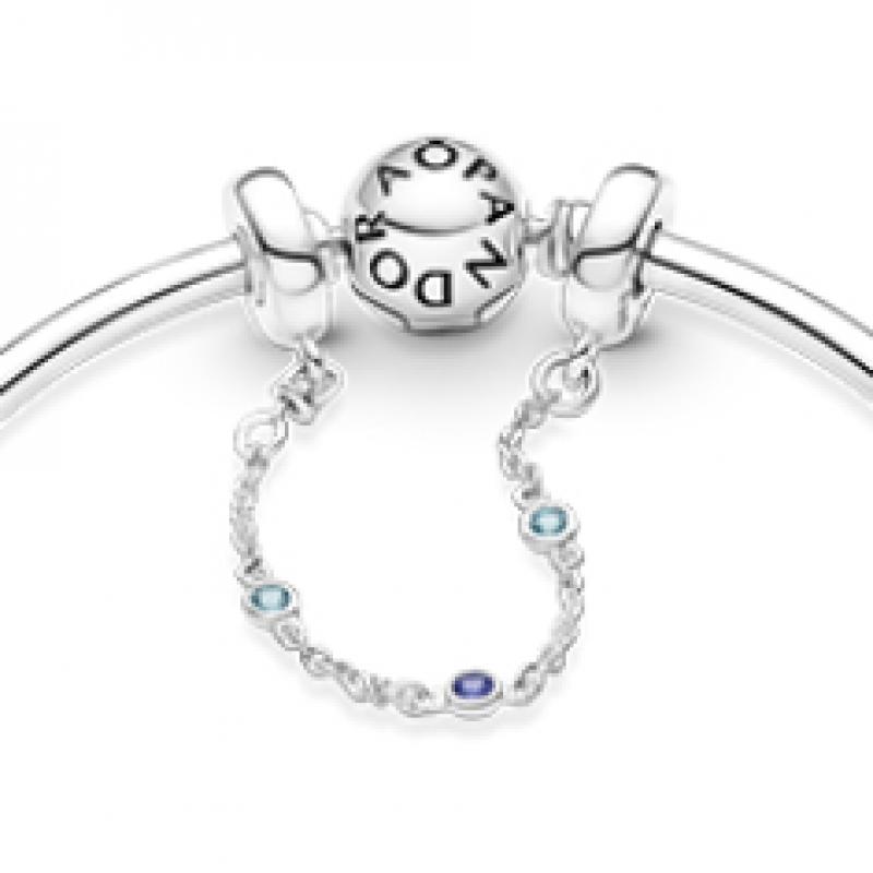 Pandora Triple Blue Stone Safety Chain 791688c01