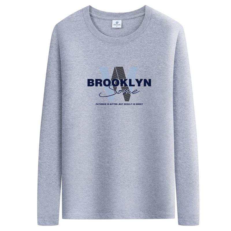 QICED Long-sleeved T-shirt Cotton Men's Underwear Tops Summer Bottoming Shirt Autumn Clothes