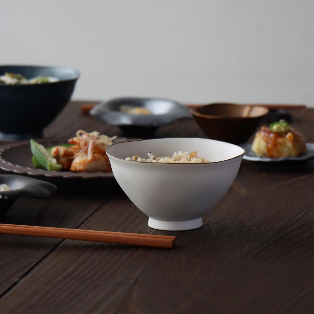 Arita Ware Rice Rice Mist Japanese Made In Japan Bowl, Bowl, Rust, Lightweight, Small, Pottery, Style, Simple, Stylish, (mist Rust)