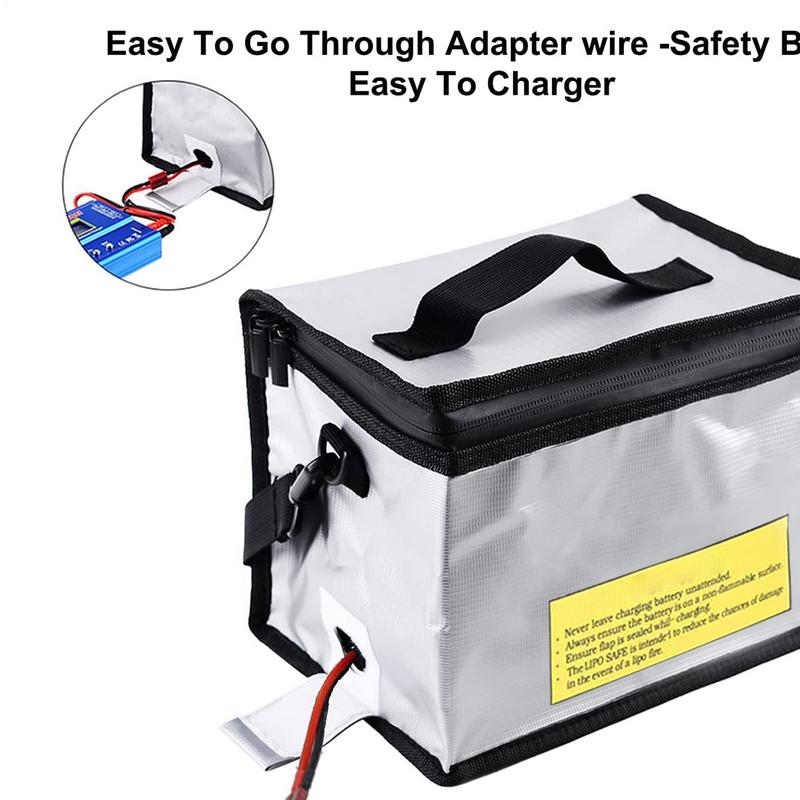 Borsa per Batterie RC Grande Custodia per Batterie Borsa Protettiva Ignifuga Antiesplosione Per Stoccaggio Trasporto E Ricarica