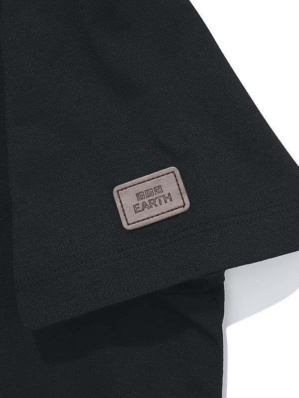 BBC EARTH W Ribbon Short Sleeve Round_Black