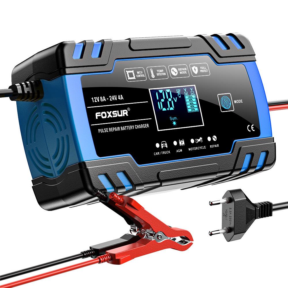 

12V/24V 8A Motorcycle & Car Battery Pulse Repair Charger US - American Standard