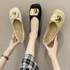 Zapatos 2026 Autumn New Woman Flat Casual Leather Shoes Retro Versatile Women's Mary Jane Shoes Simple Anti Slip Women Bean Shoe
