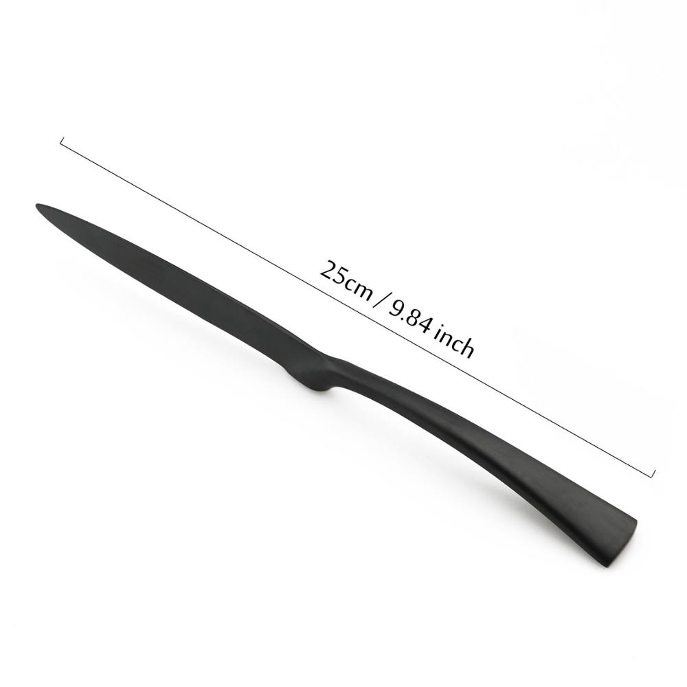 1-Pieces Matte Black Dinnerware Set Stainless Steel Flatware Cutlery Set Kitchen Accessories Tableware Set Dinner Scoop Fork set